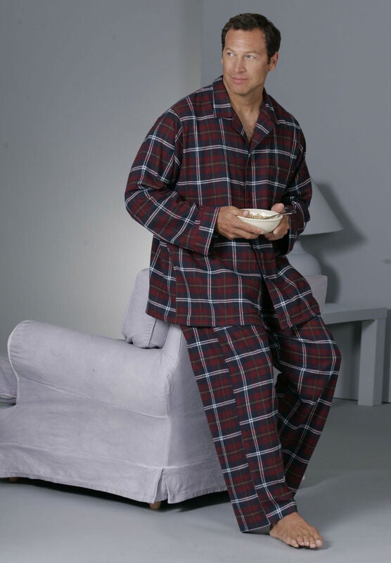 KingSize Mens Big /& Tall Jersey Knit Plaid Pajama Set Pajamas